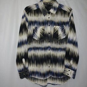 GUESS SHEER BUTTON DOWN WOMEN'S LONG SLEEVE SHIRT